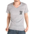 Benutzerdefinierte Logo Baumwolle V-Ausschnitt Sommer Großhandel Mode Männer T-Shirt